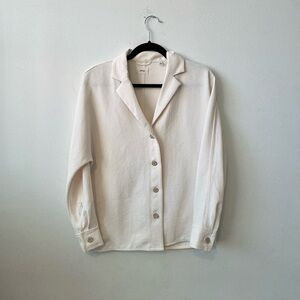 Wilfred Freeform Cream/ Ecru Button-Down Shirt